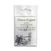 Tunca Expert Barbless Hooks TE15 Wide Gape Dry Fly size 18