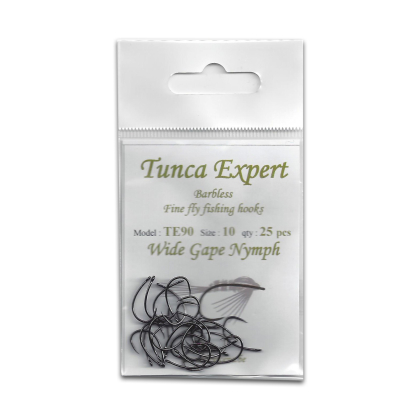 Tunca Expert Fly Hooks TE90 Wide Gape Nymph Size 12