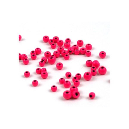 Tungsten Perlen fluo Pink 20 Stück