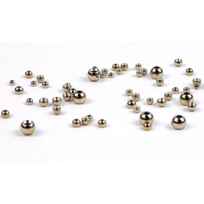 Tungsten Perlen silber 20 Stück 2,8 mm