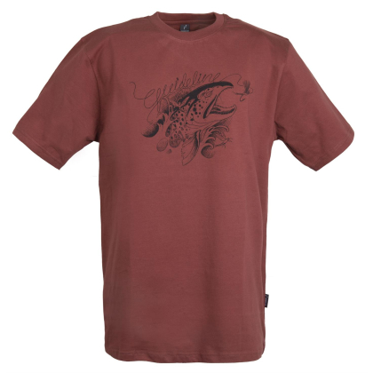 Guideline Angry Trout ECO Tee T-Shirt Brick M