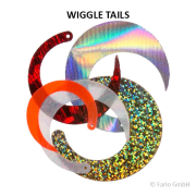 F&M Wiggle Tails Gold Holographic XL 4 Stk.