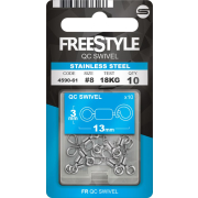 Freestyle QC Swivel  Size 8 18Kg 10 Stk